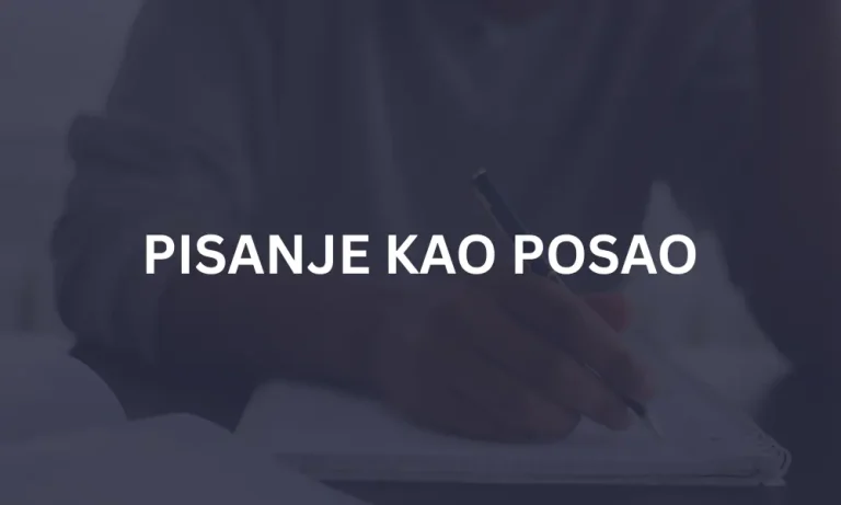 PISANJE POSAO