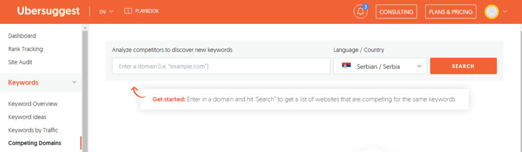 analiza konkurencije ubersuggest